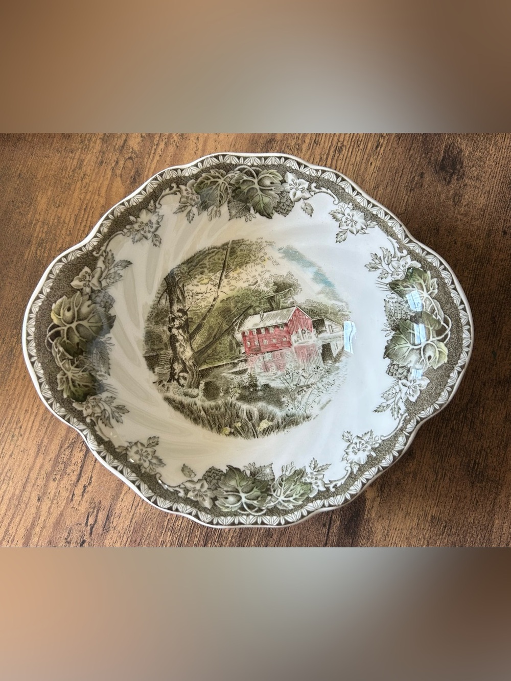 2 Vintage Johnson Brothers Ironside lugged Bowls/ poms